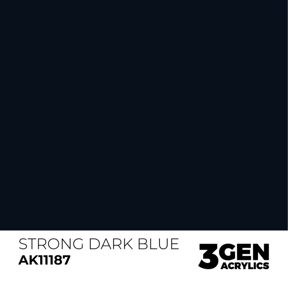 西班牙 AK 3GEN 第三代水性壓克力顏料 強烈暗藍色 STRONG DARK BLUE AK11187 橘標-細節圖3