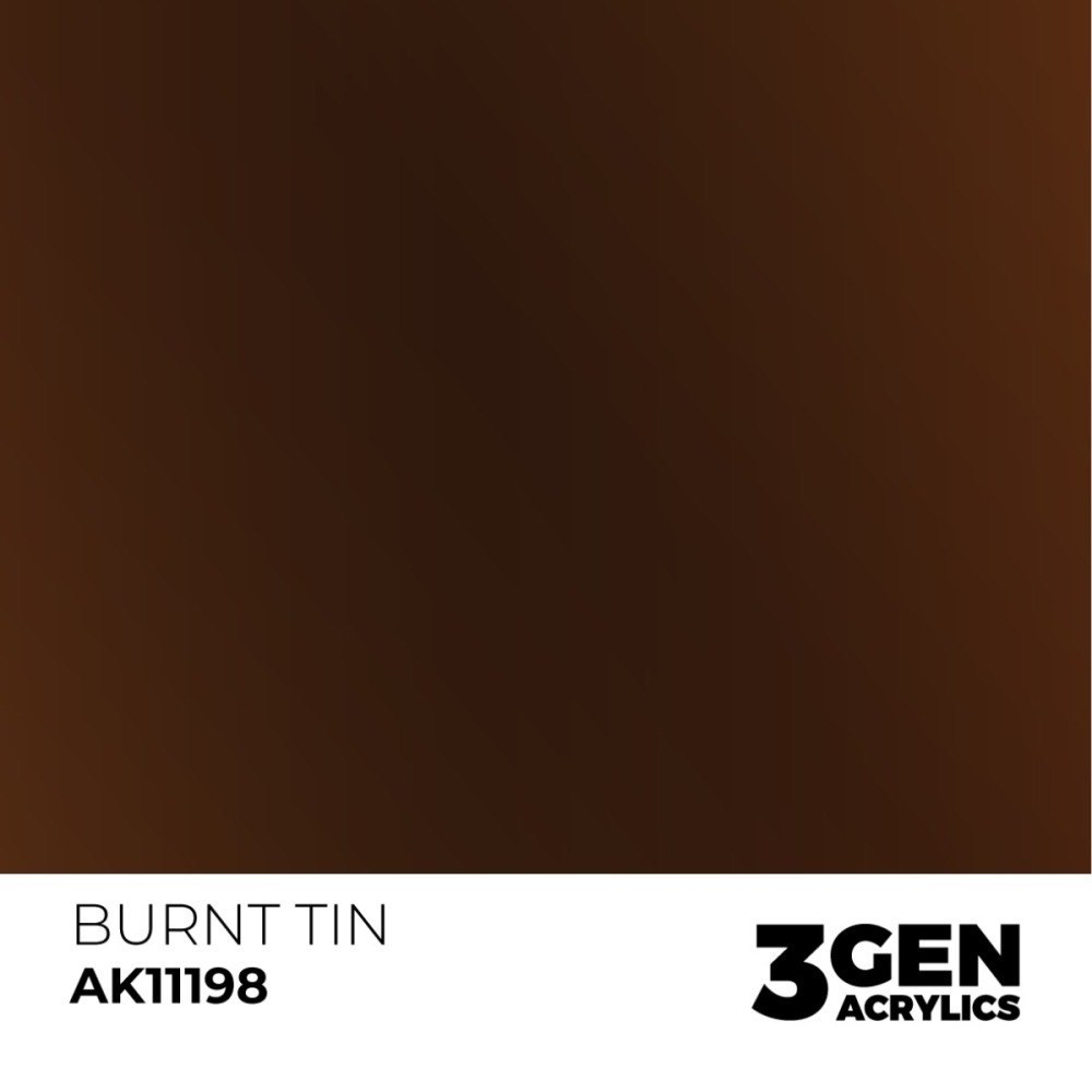 西班牙 AK 3GEN 第三代水性壓克力顏料 燒錫色 BURNT TIN AK11198 METALLIC 金屬色-細節圖3