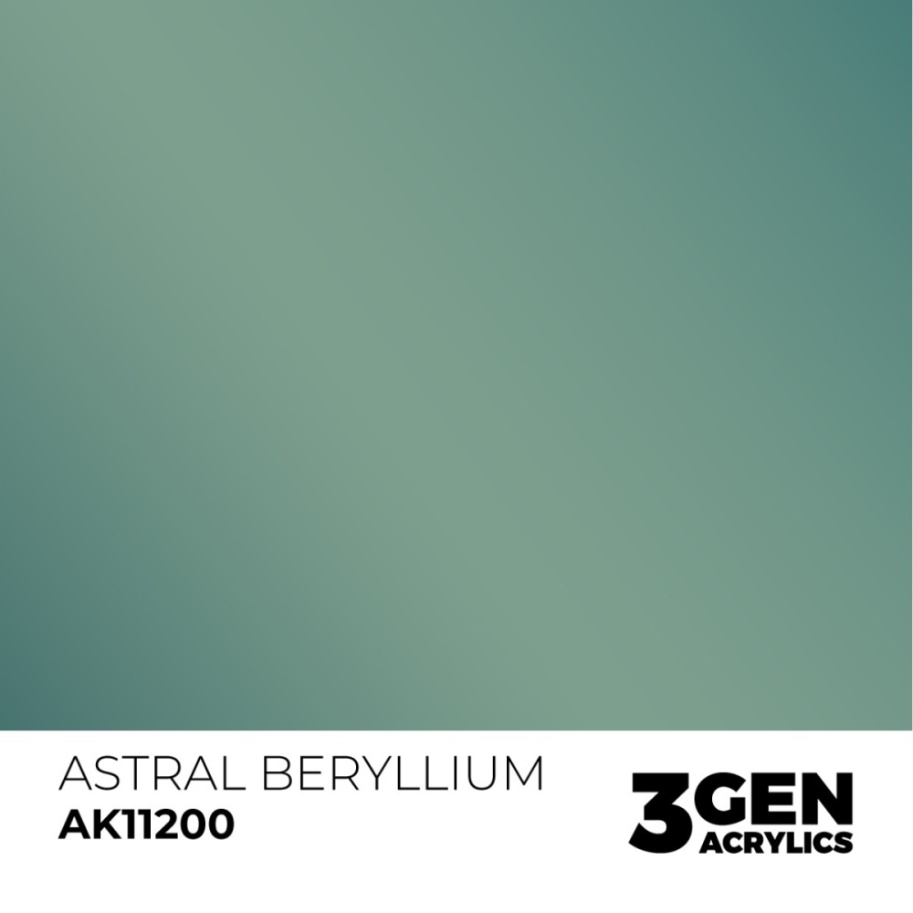 西班牙 AK 3GEN 第三代水性壓克力顏料 星界鈹色 ASTRAL BERYLLIUM AK11200 金屬色-細節圖3
