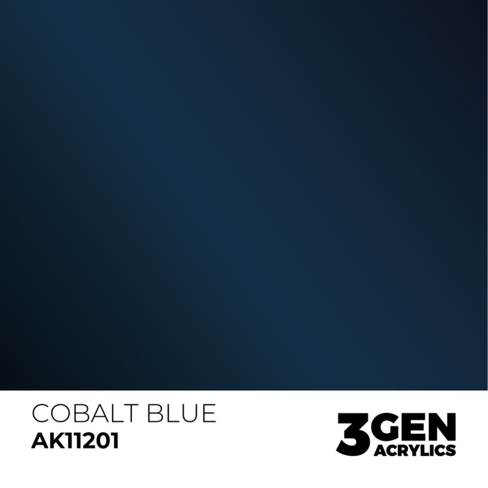西班牙 AK 3GEN 第三代水性壓克力顏料 金屬鈷藍色 COBALT BLUE AK11201 金屬色-細節圖3