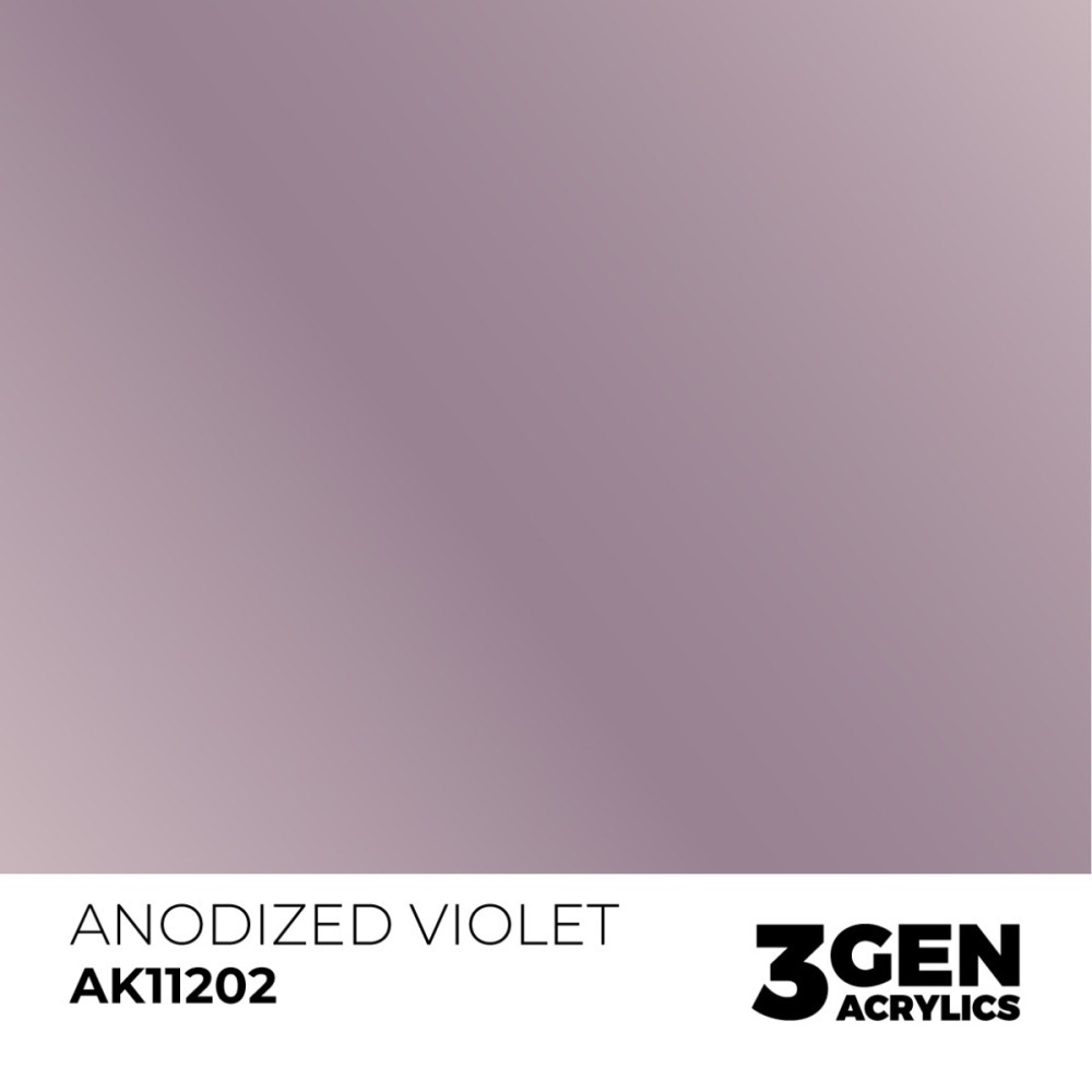 西班牙 AK 3GEN 第三代水性壓克力顏料 陽極紫羅藍色 ANODIZED VIOLET AK11202 金屬色-細節圖3