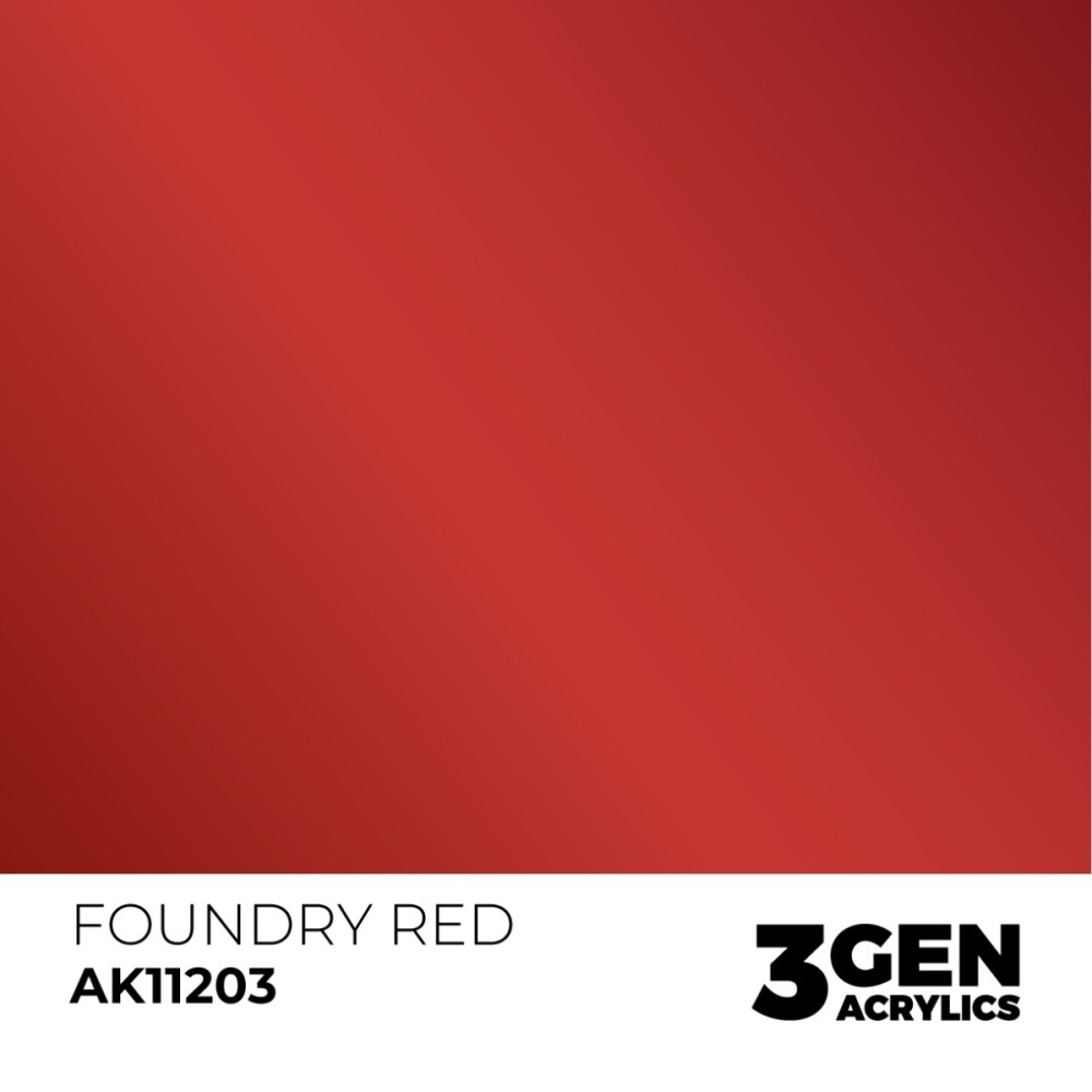西班牙 AK 3GEN 第三代水性壓克力顏料 鍛鑄紅色 FOUNDRY RED AK11203 METALLIC 金屬色-細節圖3