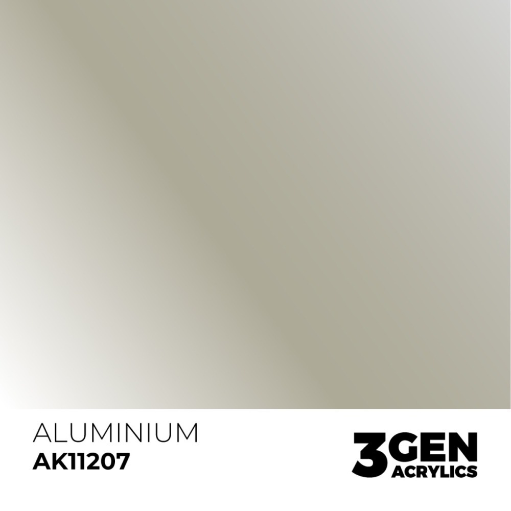 西班牙 AK 3GEN 第三代水性壓克力顏料 鋁色 ALUMINIUM AK11207 METALLIC 金屬色-細節圖3