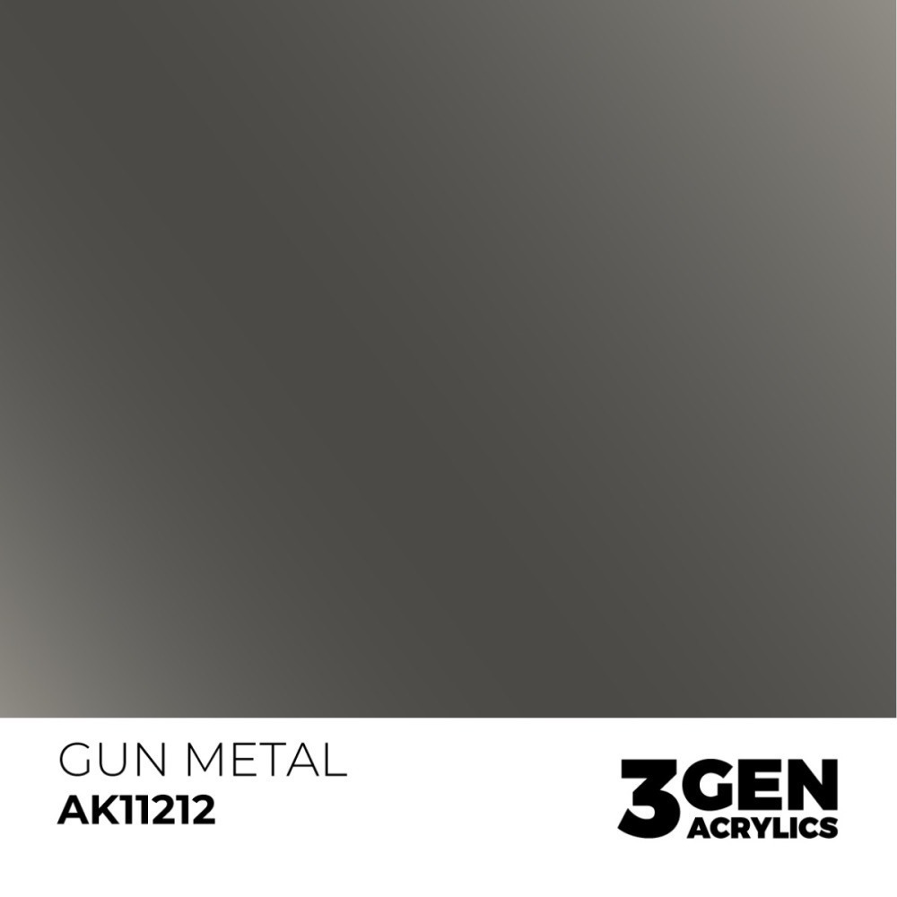 西班牙 AK 3GEN 第三代水性壓克力顏料 槍鐵色 GUN METAL AK11212 金屬色-細節圖3