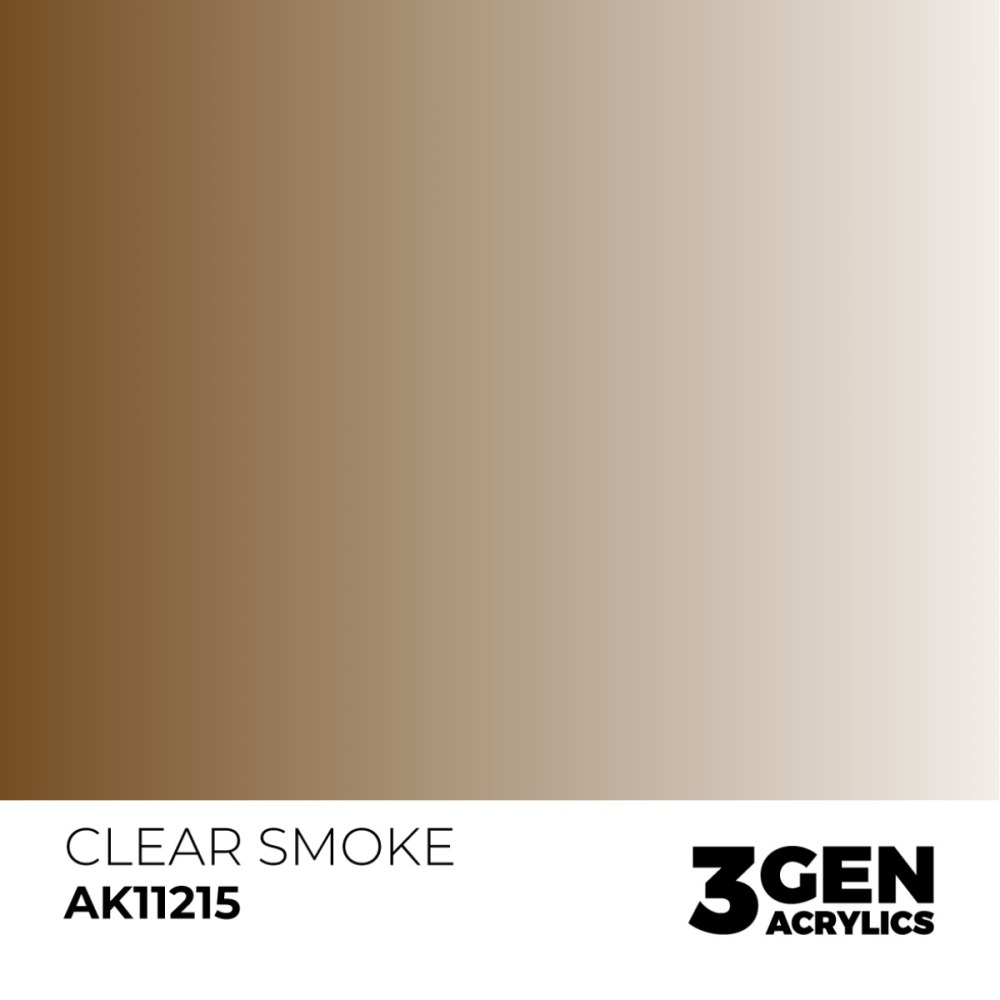 西班牙 AK 3GEN 第三代水性壓克力顏料 透明煙燻色 CLEAR SMOKE AK11215 透明色 橘標-細節圖3