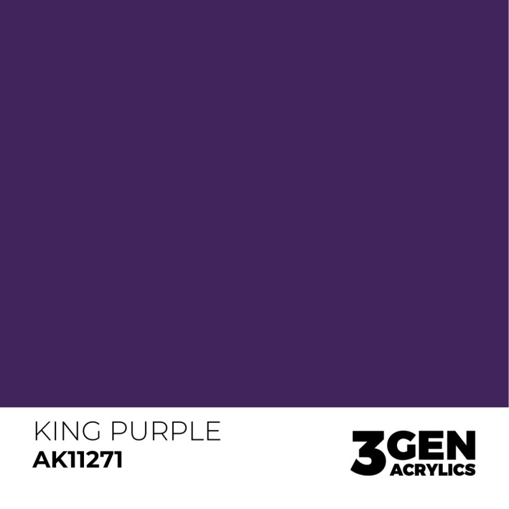 西班牙 AK 3GEN 第三代水性壓克力顏料 王者紫色 KING PURPLE AK11271 衝擊色系列-細節圖3