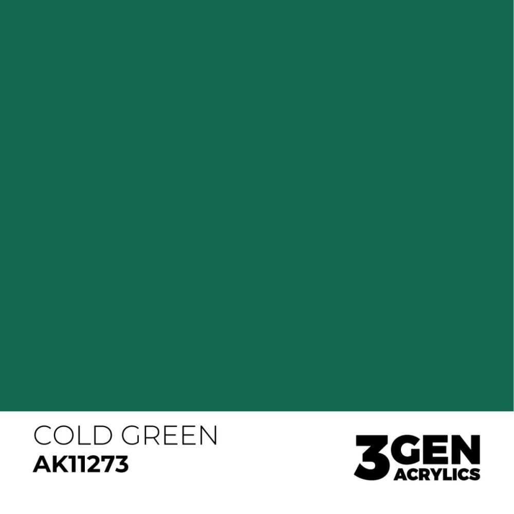 西班牙 AK 3GEN 第三代水性壓克力顏料 冷綠色 COLD GREEN AK11273 衝擊色系列-細節圖3