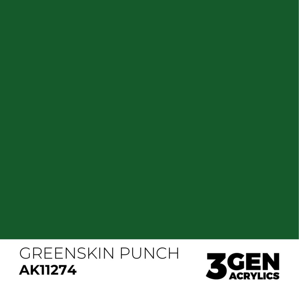 西班牙 AK 3GEN 第三代水性壓克力顏料 綠皮衝擊 GREENSKIN PUNCH AK11274 衝擊色系列-細節圖3