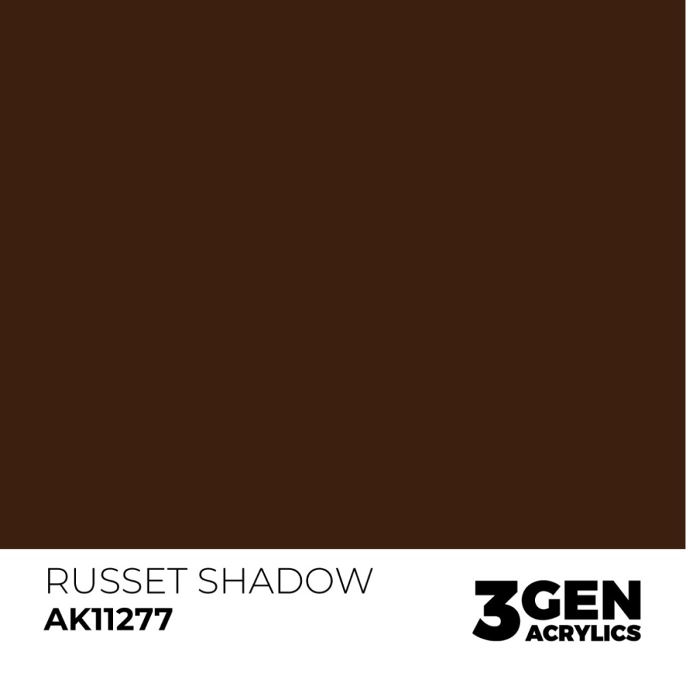 西班牙 AK 3GEN 第三代水性壓克力顏料 暗影黃褐色 RUSSET SHADOW AK11277 衝擊色系列-細節圖3