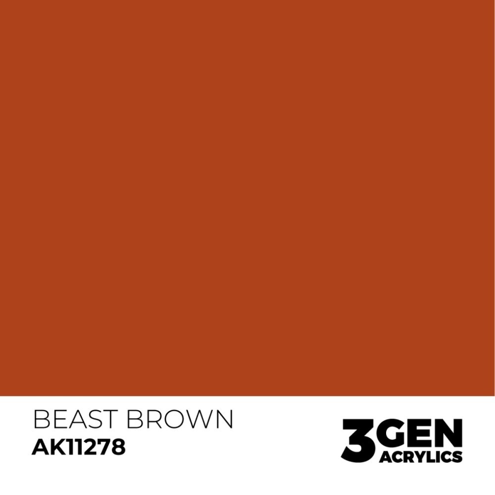 西班牙 AK 3GEN 第三代水性壓克力顏料 野獸棕色 BEAST BROWN AK11278 衝擊色系列-細節圖3