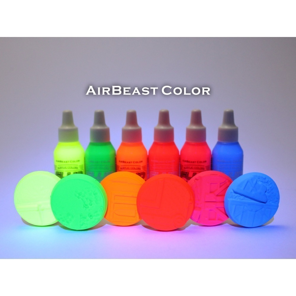 AirBeast Color 水性壓克力系顏料 FLUO 螢光色 6色 10ml-細節圖3