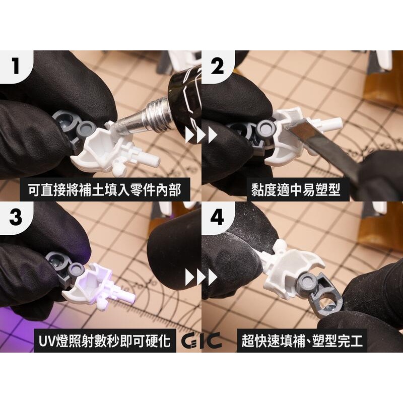 GiC TW-09 超速秒硬 UV補土 模型修補耗材 20ml-細節圖4