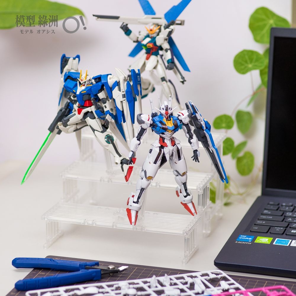 模型綠洲 桌上伸展台DTR 階梯式層架 模型公仔轉蛋皆適用 可擴充 煙燻黑/透明-細節圖8