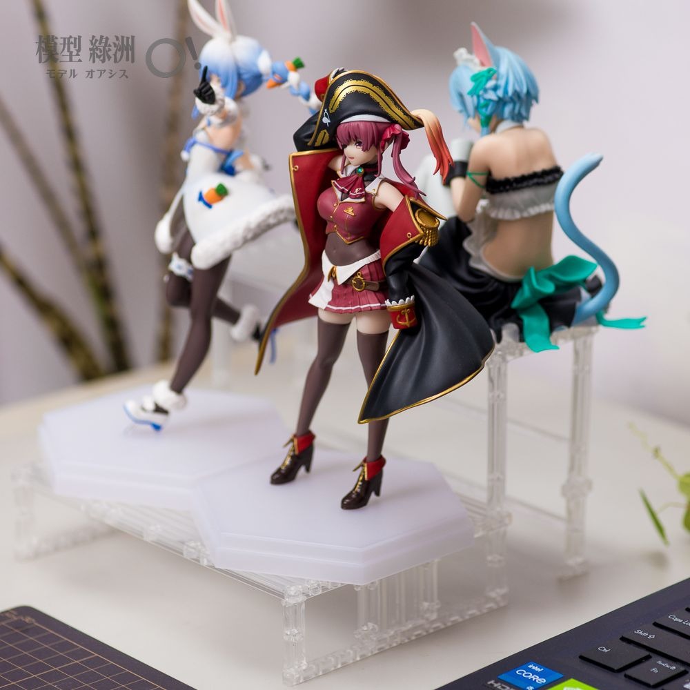 模型綠洲 桌上伸展台DTR 階梯式層架 模型公仔轉蛋皆適用 可擴充 煙燻黑/透明-細節圖9