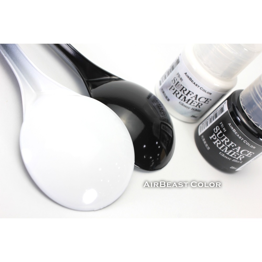 AirBeast Color 水性壓克力系顏料 SURFACE PRIMER 底漆系列 光澤黑/白 25ml-細節圖2