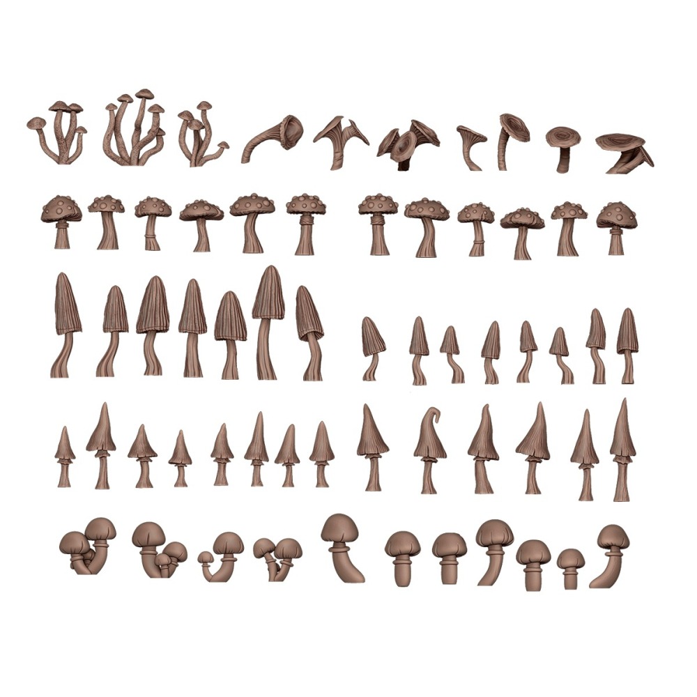 AK interactive 3D列印 蕈菇 FOREST MUSHROOMS 樹脂件 AKBIT0005-細節圖3