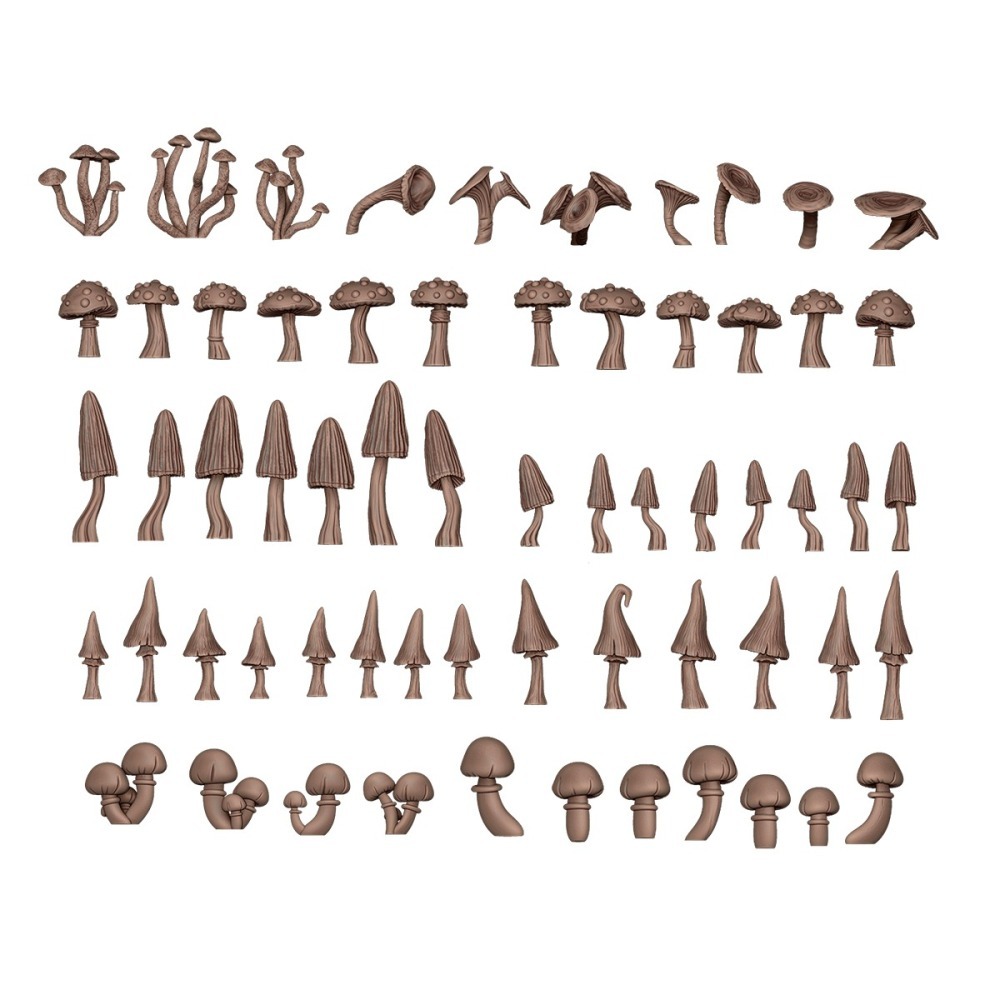 AK interactive 3D列印 蕈菇 FOREST MUSHROOMS 樹脂件 AKBIT0005-細節圖3