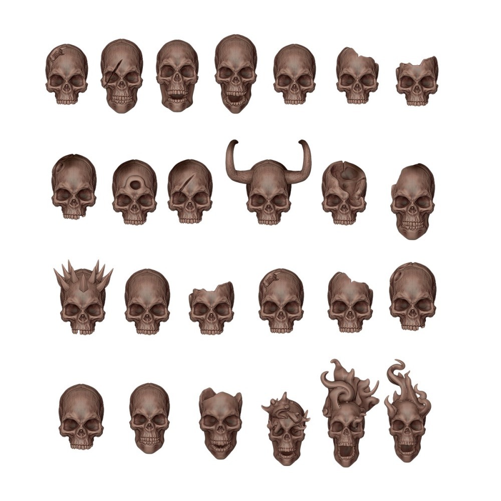AK interactive 3D列印 骷髏頭骨 SKULLS 樹脂件 AKBIT0009-細節圖3