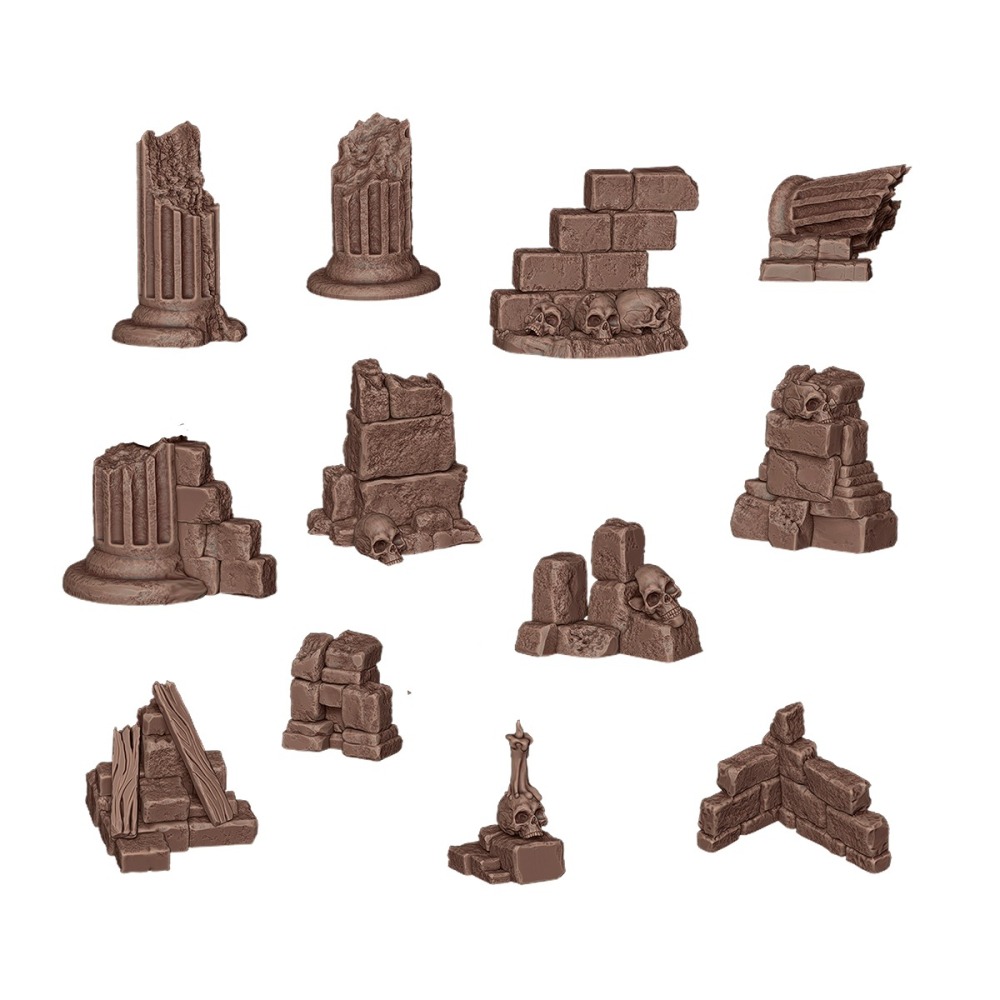 AK interactive 3D列印 廢墟遺跡 VILLAGE RUINS 樹脂件 AKBIT0012-細節圖3