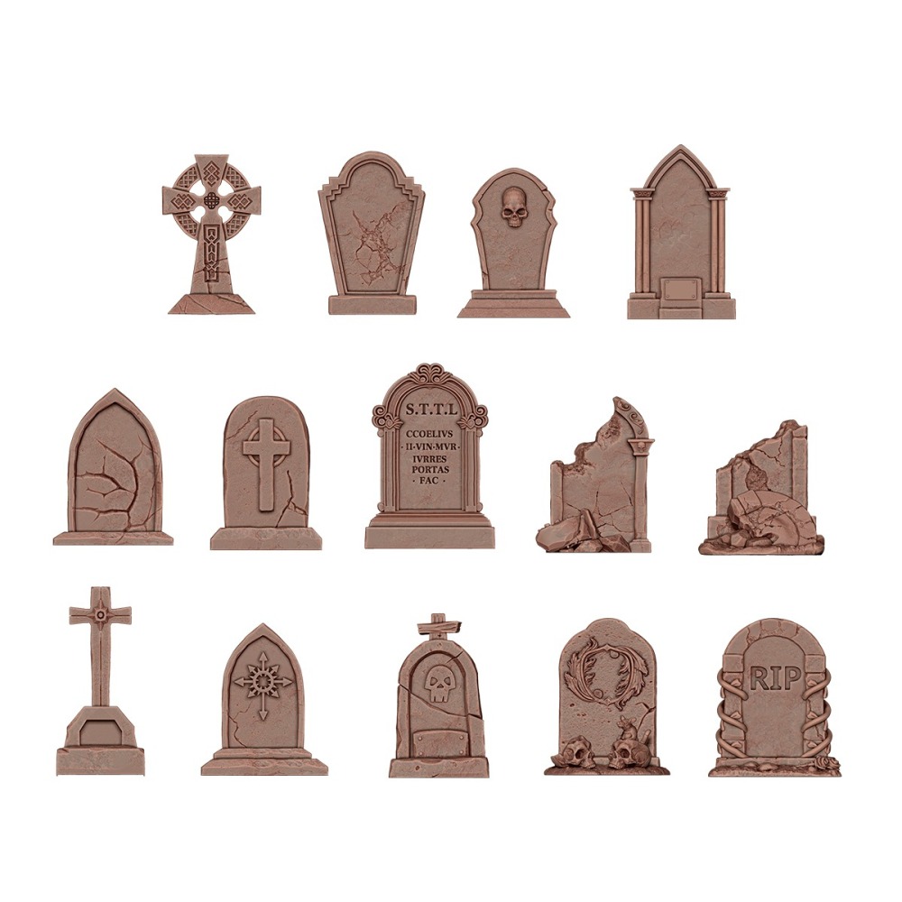 AK interactive 3D列印 墓碑 TOMBSTONES 樹脂件 AKBIT0021-細節圖3