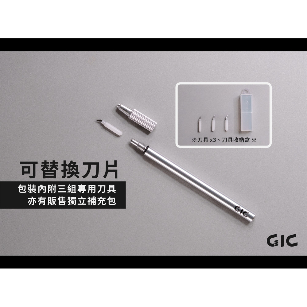 GiC TC-31 360旋轉筆刀 / TC-31A 補充刀片 (3入) 模型工具耗材-細節圖2