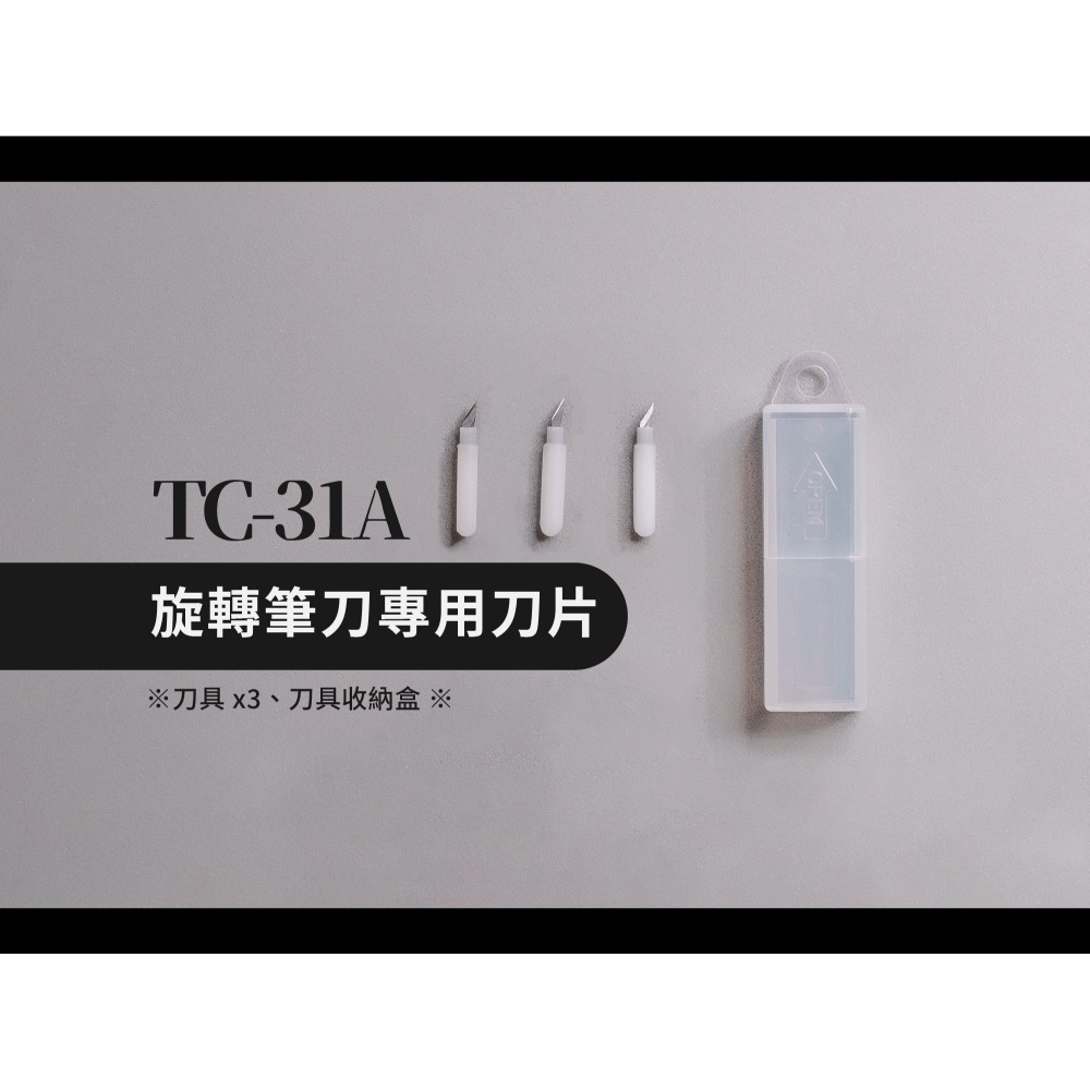GiC TC-31 360旋轉筆刀 / TC-31A 補充刀片 (3入) 模型工具耗材-規格圖5