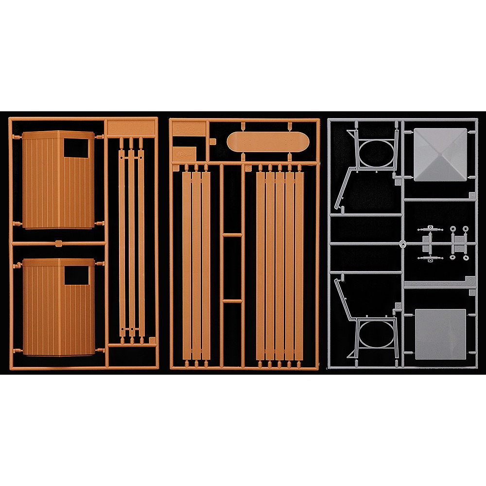 HASEGAWA 長谷川 1/12 公園的長椅與垃圾桶 FA10 場景搭配用 組裝模型-細節圖3