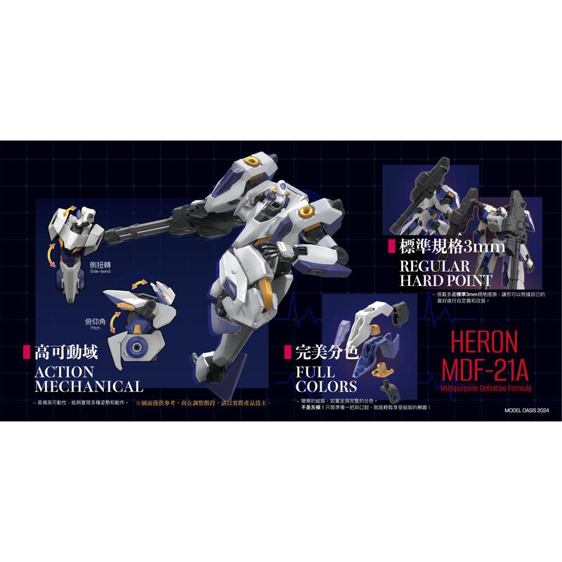 模型綠洲 1/72 巡鳥 01-蒼鷺 MEGUTORI 01 - HERON 組裝模型-細節圖2