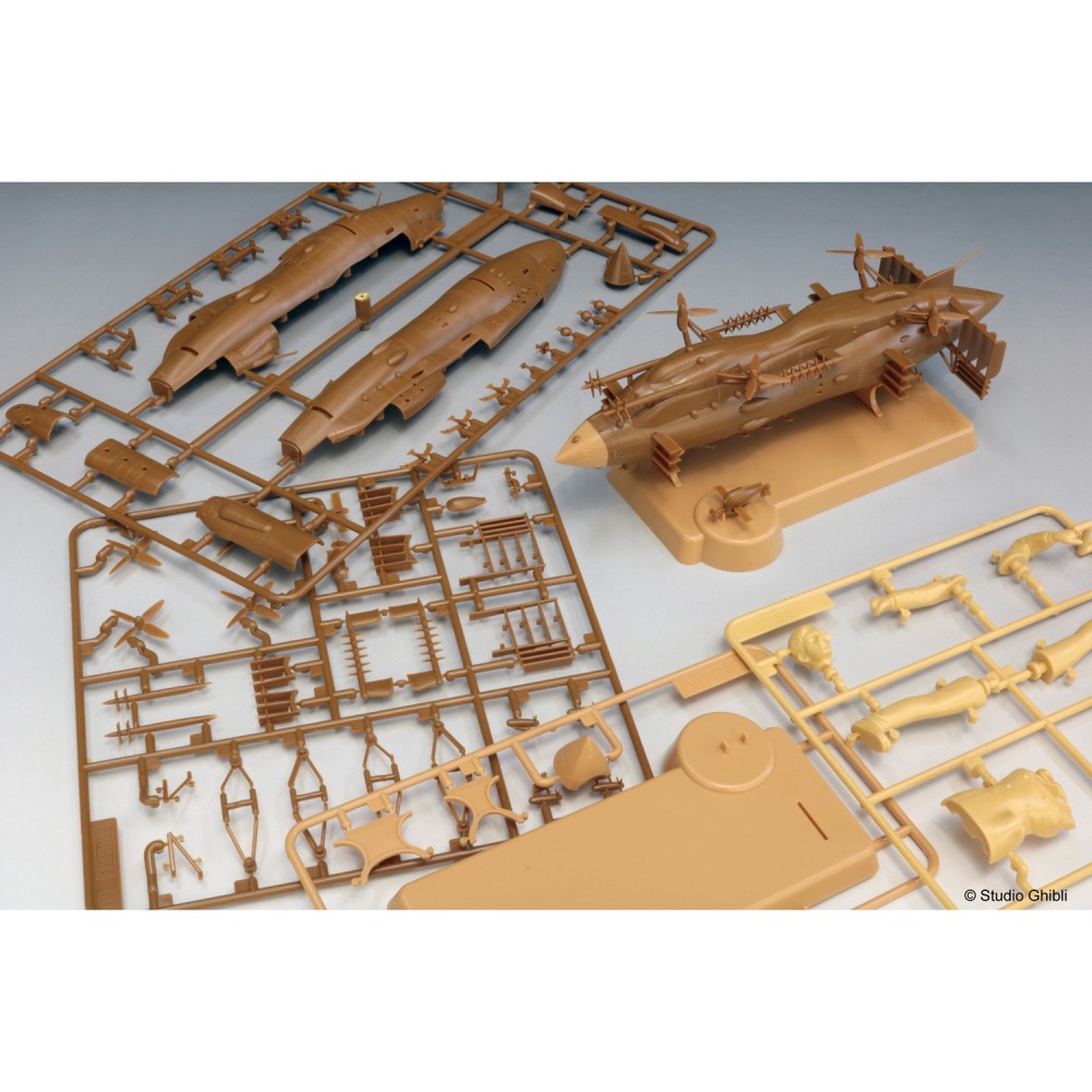 FineMolds 無比例 FG9 吉卜力 天空之城 飛行戰艦 歌利亞號 附1/20 穆斯卡 組裝模型-細節圖4