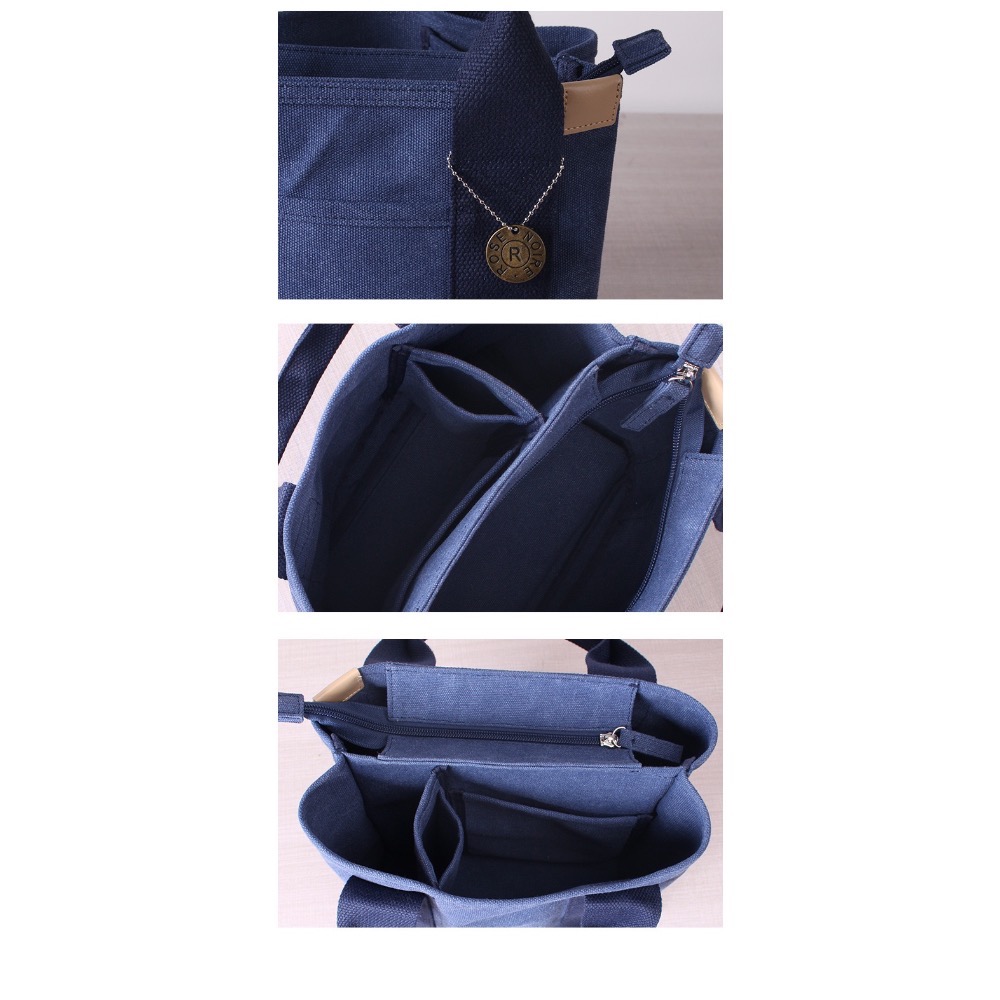 (台灣24小時出貨) 日本拉鏈款帆布袋 帆布手提袋 媽媽包 16安 帆布包 手提袋 日本帆布包推薦 帆布袋加拉鍊 帆布袋-細節圖5