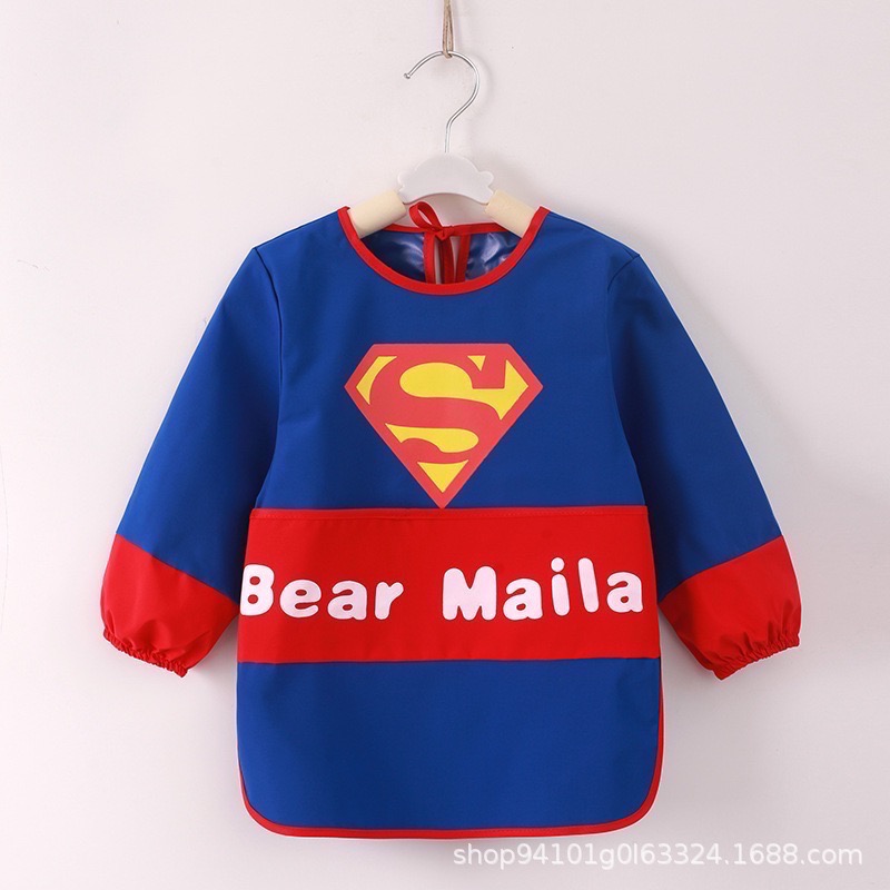 畫畫衣 夏季短袖  幼稚園 防髒衣 上學必備 加長款-規格圖11