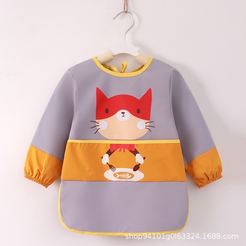 畫畫衣 夏季短袖  幼稚園 防髒衣 上學必備 加長款-規格圖11