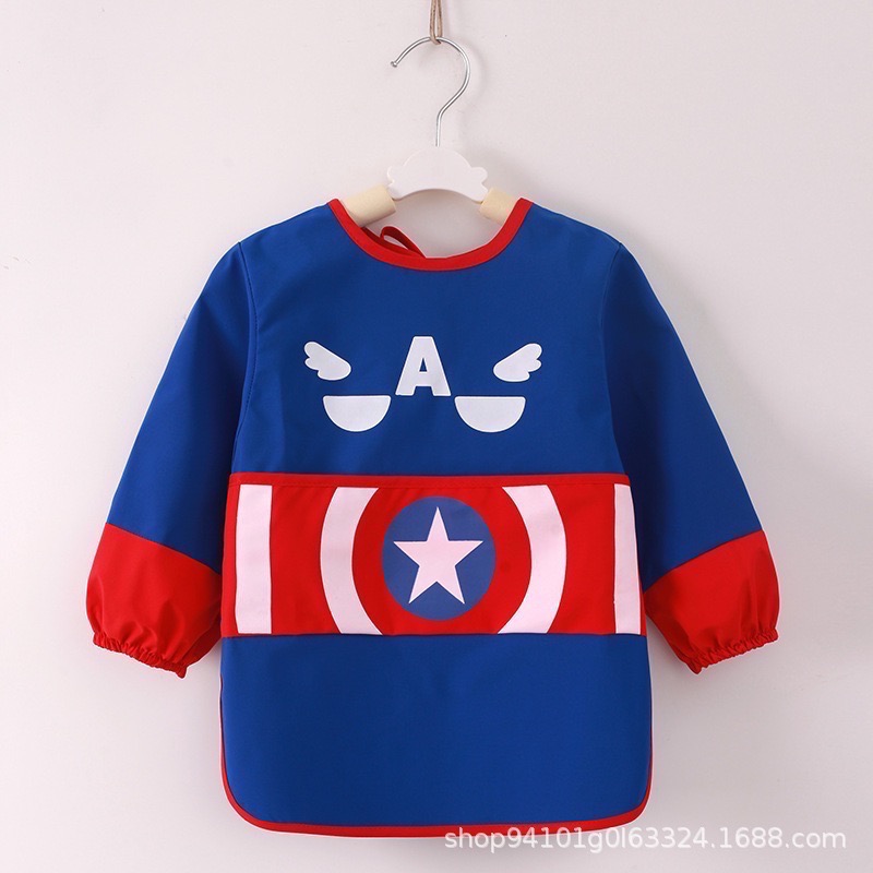 畫畫衣 夏季短袖  幼稚園 防髒衣 上學必備 加長款-規格圖11