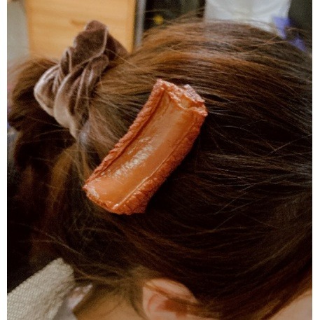 (台灣快速出貨) 上鎖 搞怪髮夾  療癒系髮夾 食品髮夾 仿真髮夾-細節圖2