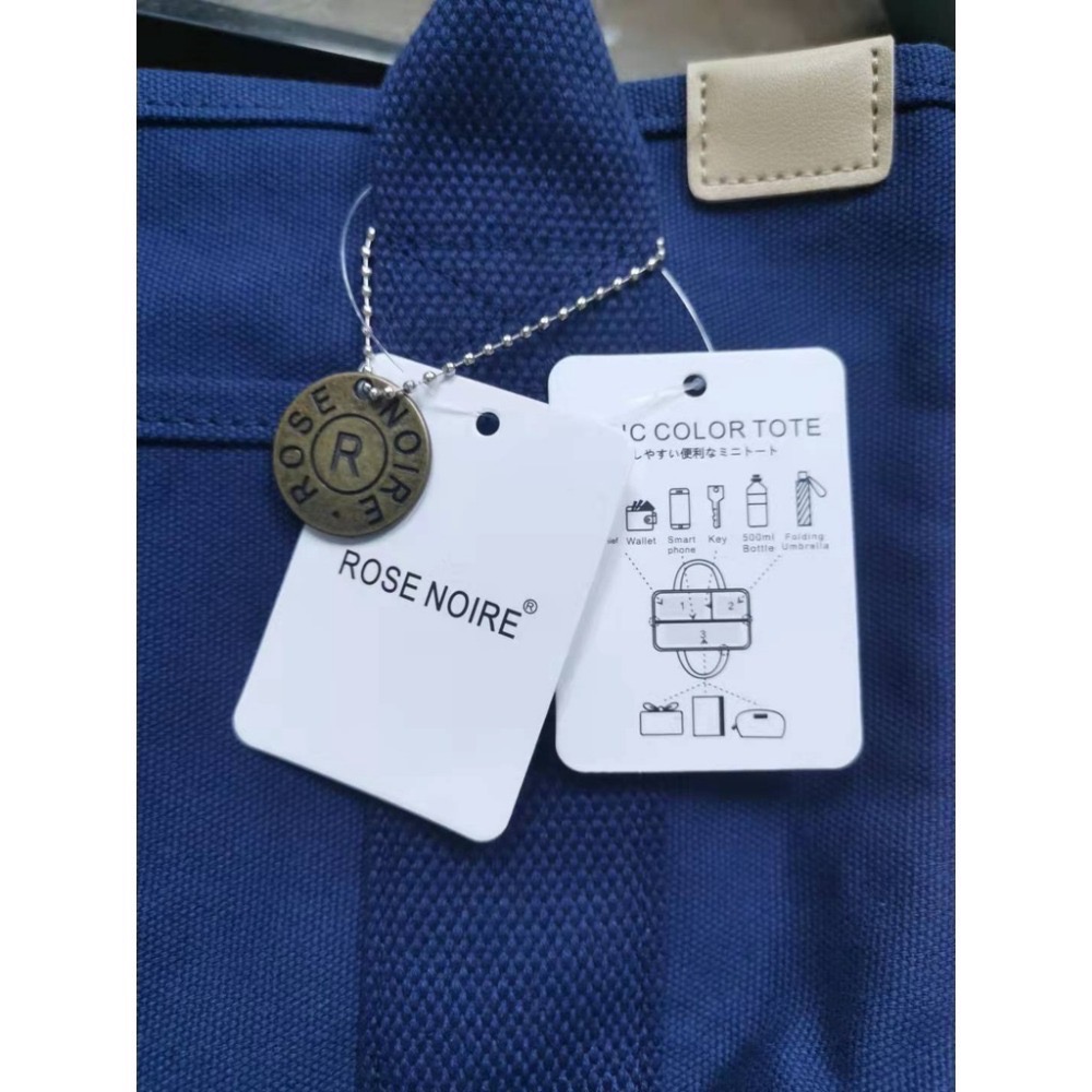 (台灣24小時出貨) 日本樂天熱銷款包包 ROSE NOIRE 帆布袋 帆布手提袋 媽媽包 外出包 手提包 帆布包-細節圖3