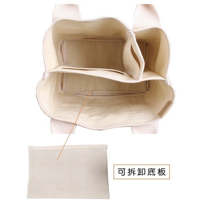 (台灣24小時出貨) 日本樂天熱銷款包包 ROSE NOIRE 帆布袋 帆布手提袋 媽媽包 外出包 手提包 帆布包-細節圖9