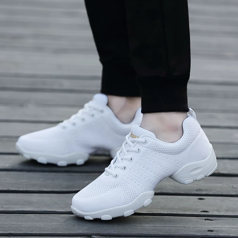 男士專業比賽舞鞋軟底網面跳舞鞋運動健身鞋團體表演廣場舞鞋-細節圖5