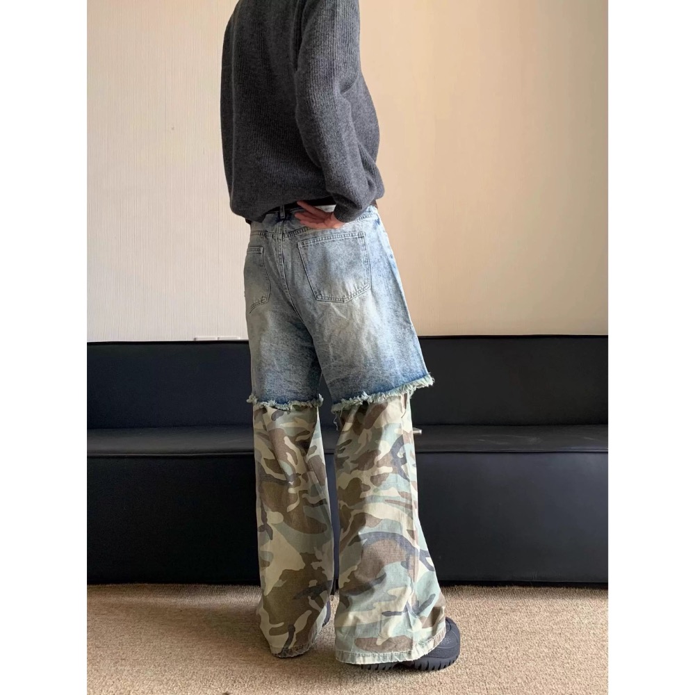 【vanguard選物所】假兩件街頭風牛仔褲-細節圖3