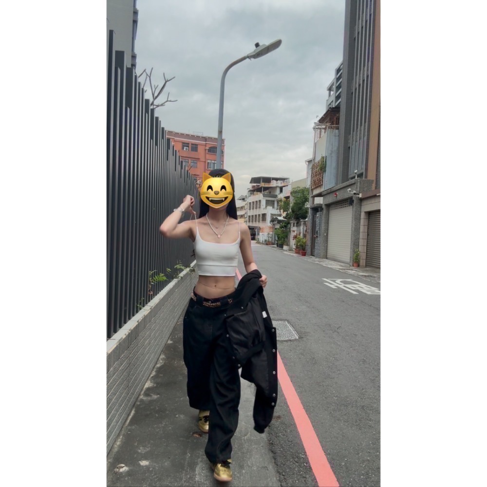 【vanguard選物所】復古黑藍色微彎寬鬆長褲-細節圖7