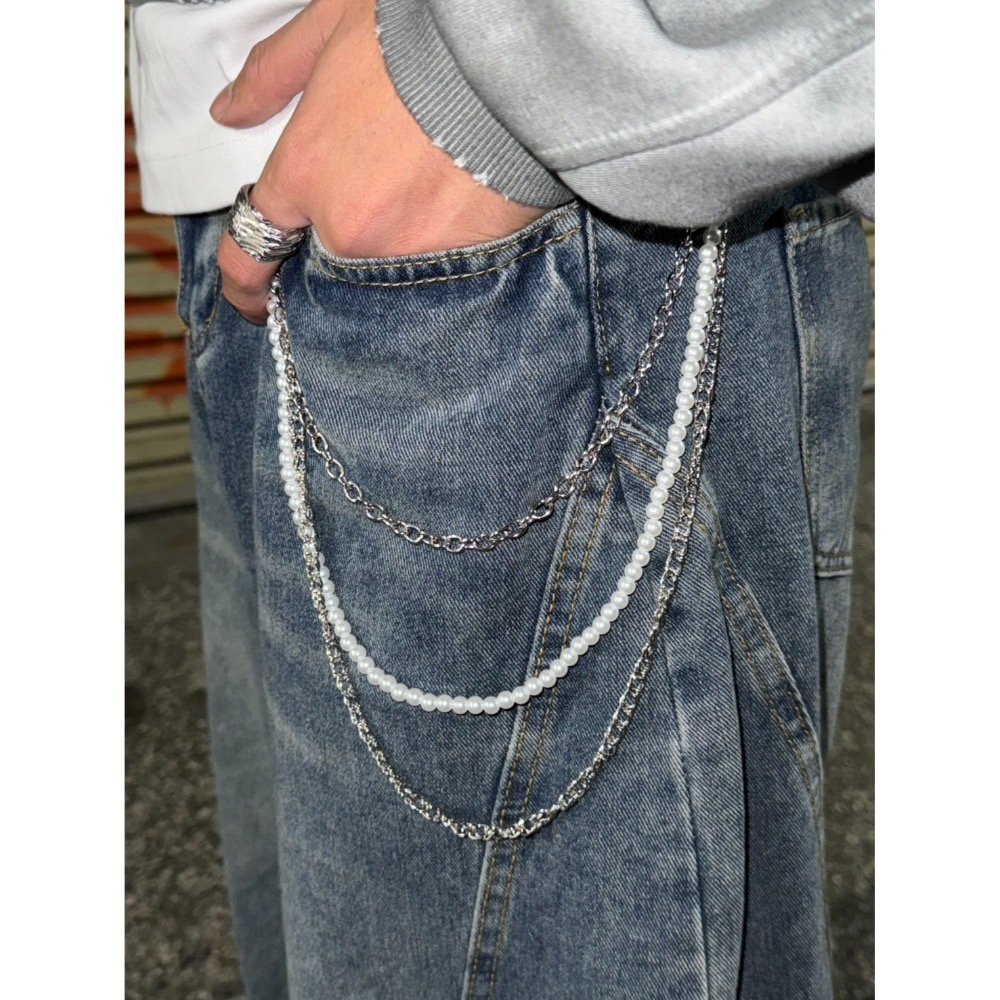 好看褲鍊 珍珠褲鍊 雙環褲鍊-規格圖2