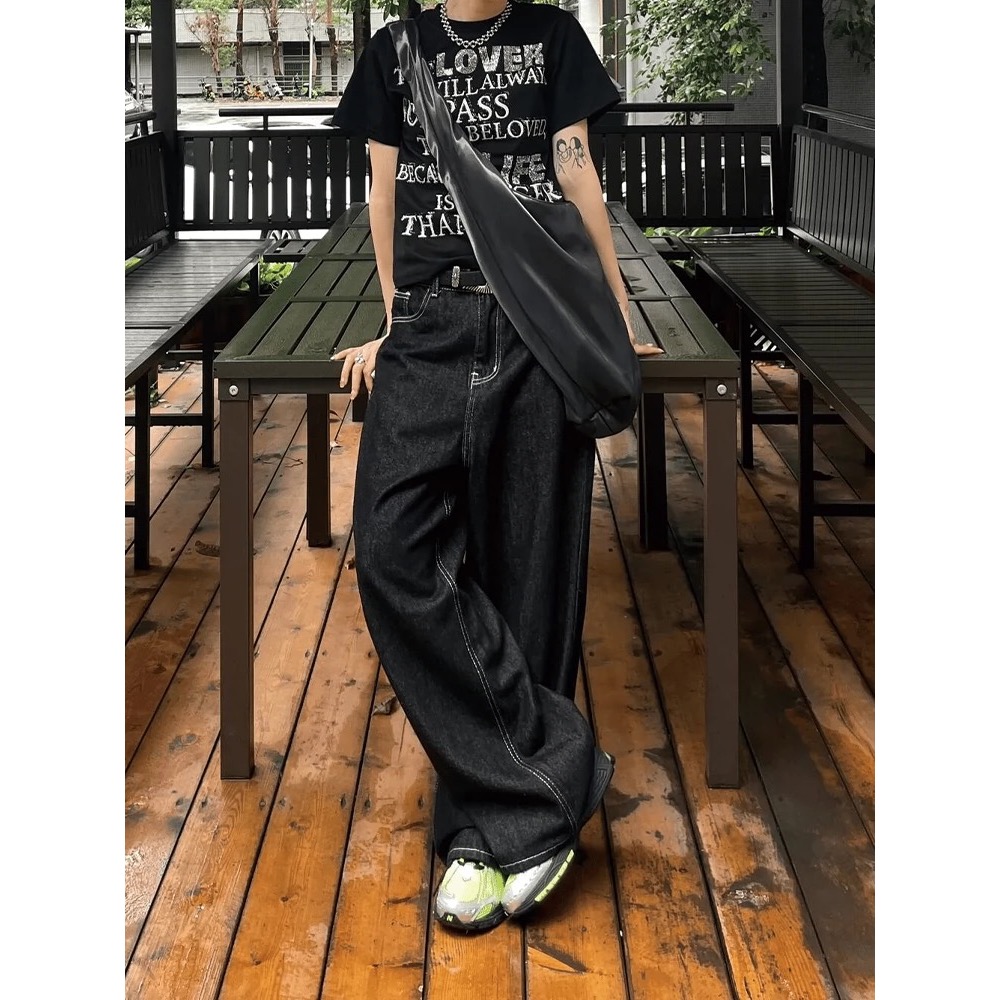 【vanguard選物所】屁屁刺繡水洗直筒牛仔褲-細節圖4