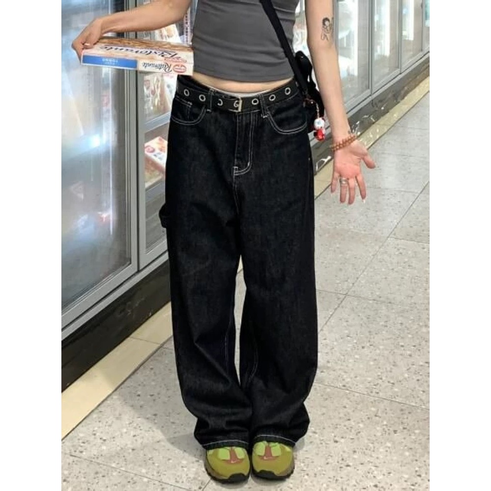 【vanguard選物所】屁屁刺繡水洗直筒牛仔褲-細節圖5