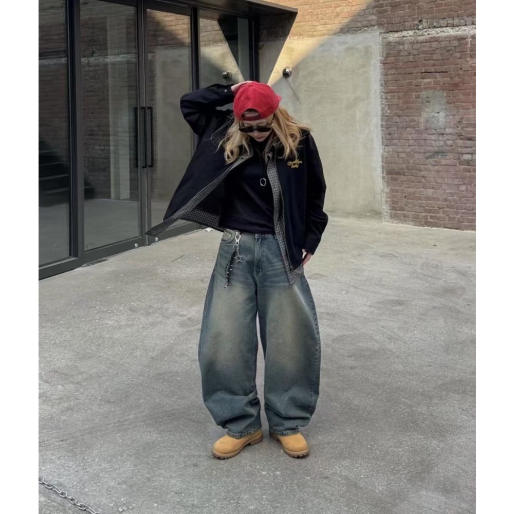 【vanguard選物所】屁股黃線條立體塗鴉褲-細節圖3