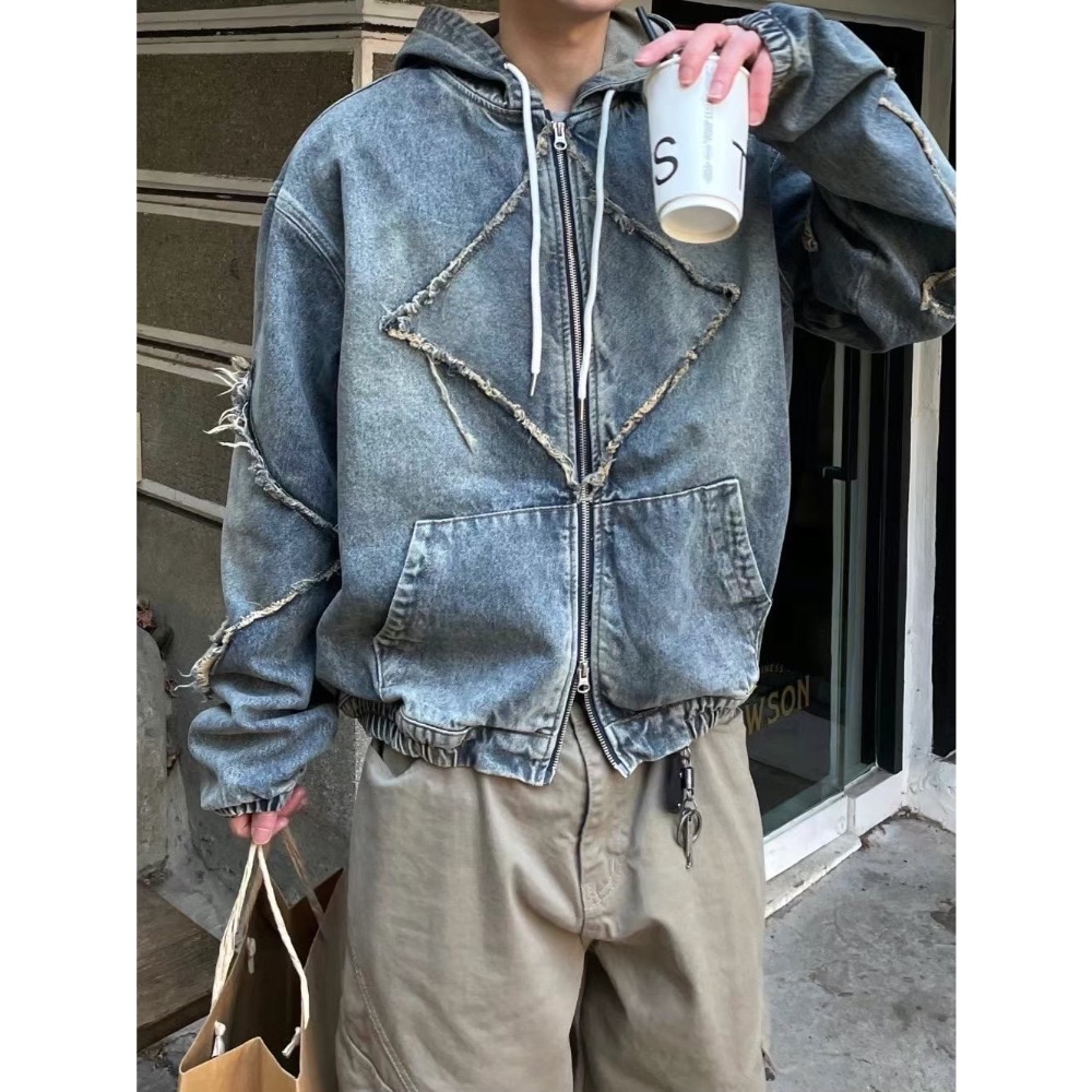 韓國選物🇰🇷絕版超稀有牛仔鬚外套 重磅-細節圖3