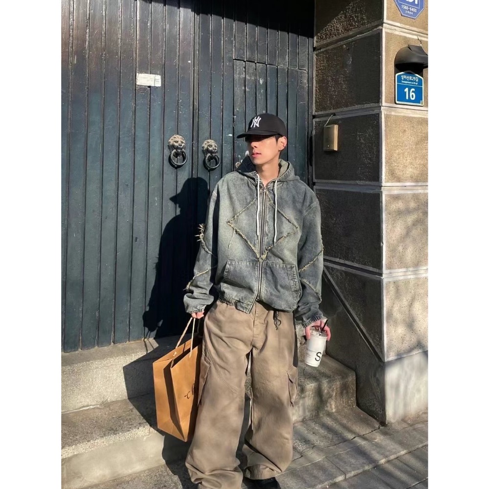 韓國選物🇰🇷絕版超稀有牛仔鬚外套 重磅-細節圖6