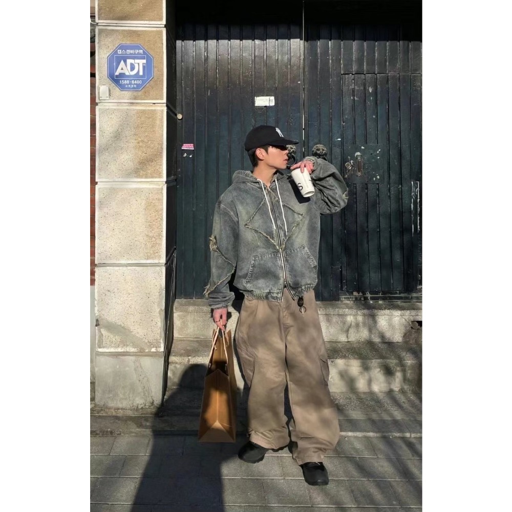 韓國選物🇰🇷絕版超稀有牛仔鬚外套 重磅-細節圖7