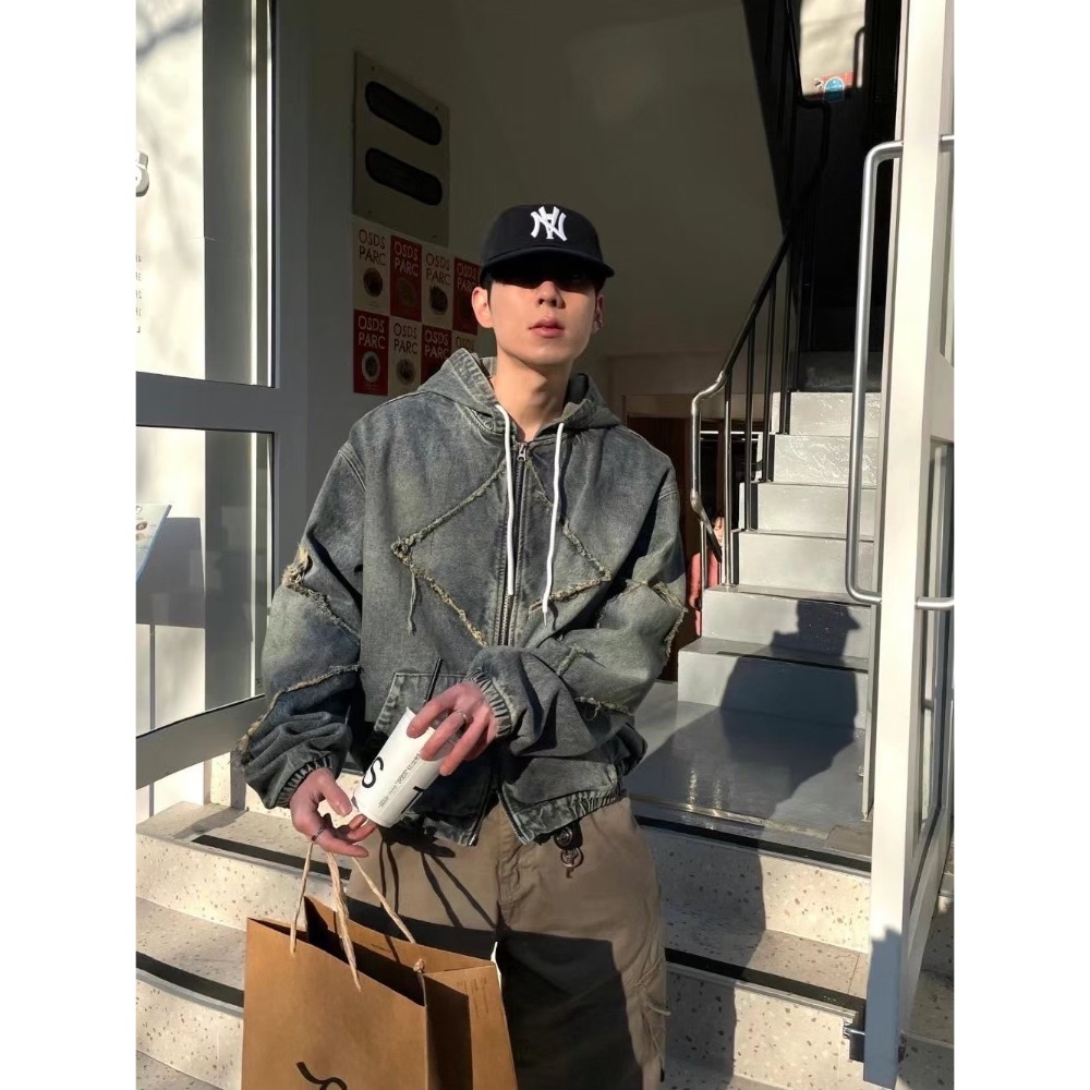 韓國選物🇰🇷絕版超稀有牛仔鬚外套 重磅-細節圖8