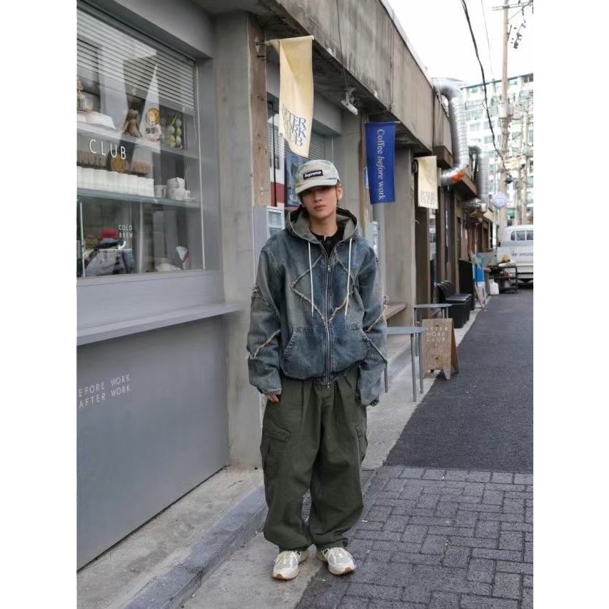 韓國選物🇰🇷絕版超稀有牛仔鬚外套 重磅-細節圖10