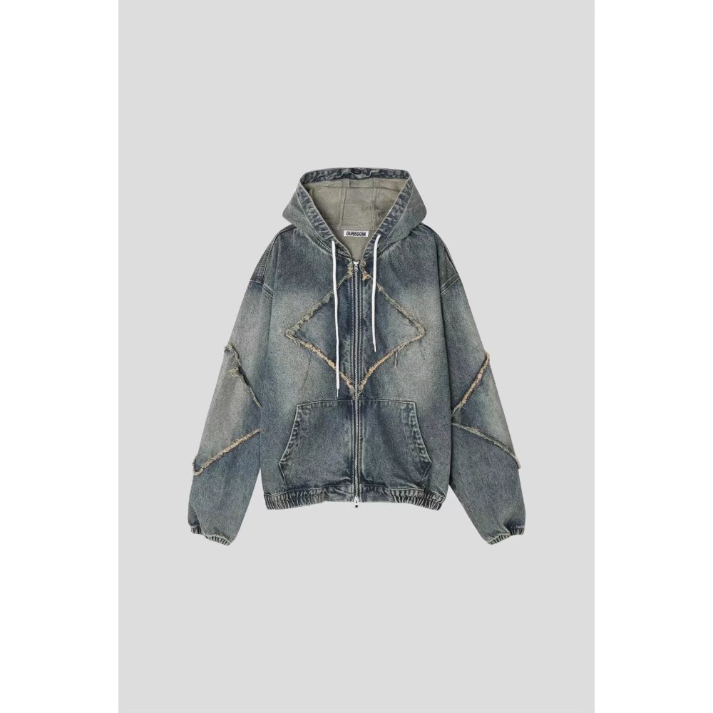 韓國選物🇰🇷絕版超稀有牛仔鬚外套 重磅-細節圖11