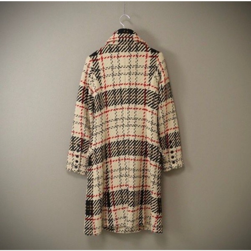 🌺日本品牌Lefua lea｜經典格紋羊毛混紡針織外套Size:2#二手-細節圖6